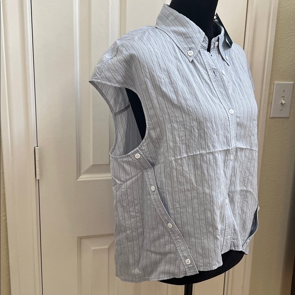 NWT Saint Art Perth Pinstripe blouse M - Picture 5 of 10